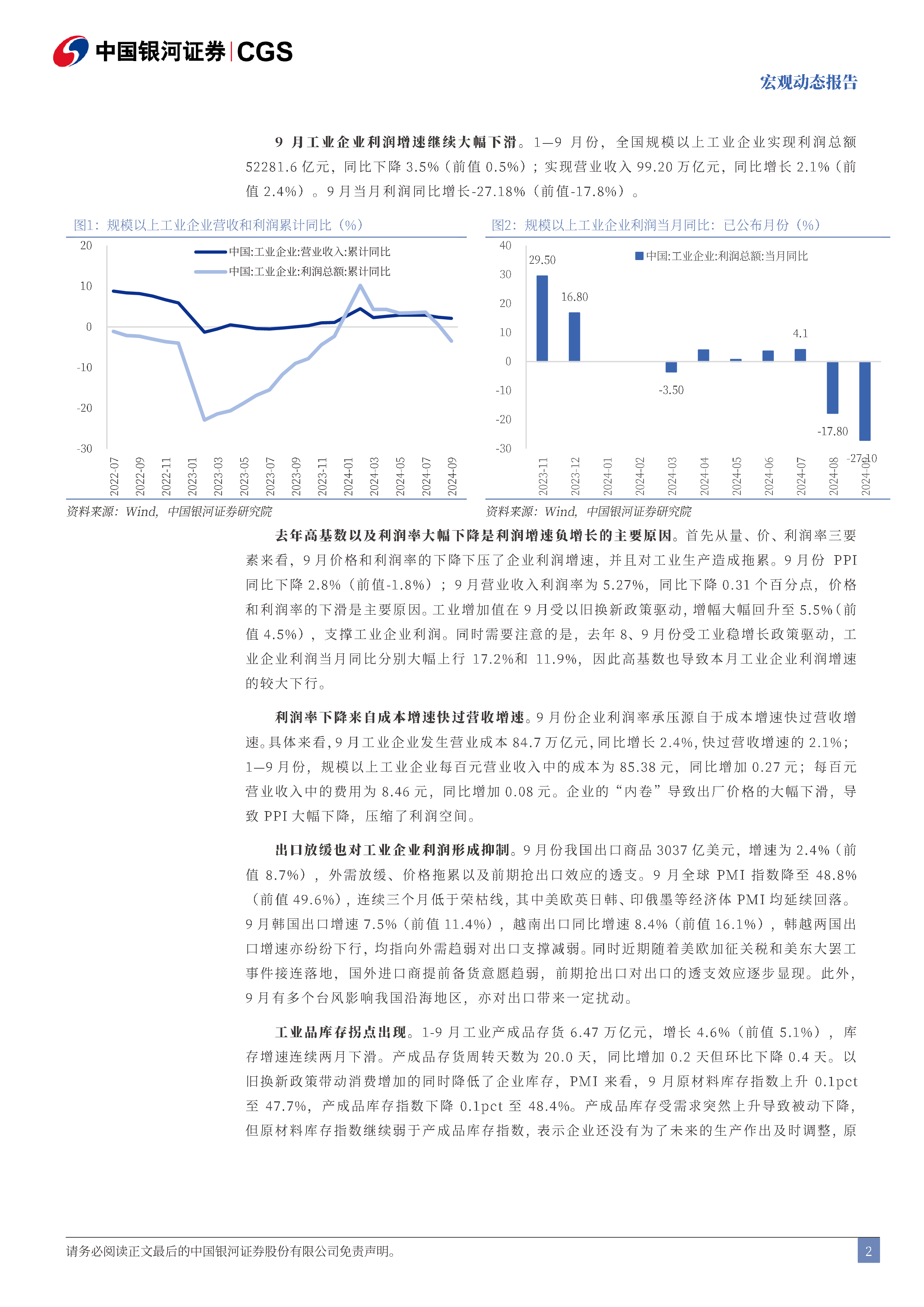 2024年9月工业企业利润分析：忘掉基数，关注未来需求